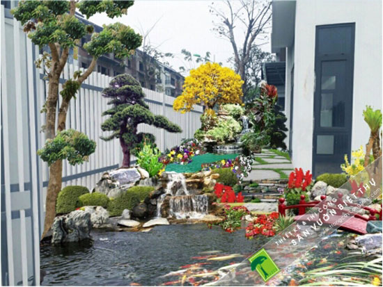 thiết kế hồ cá đẹp