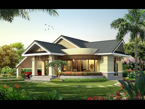 kiến trúc biệt thự phù hợp với cảnh quan